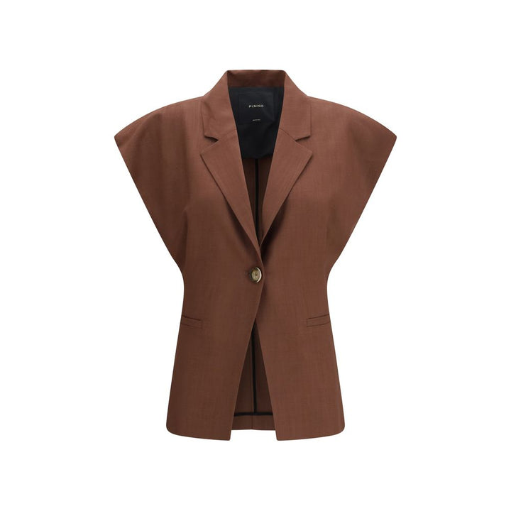 PINKO Brown Viscose Jackets And Coat