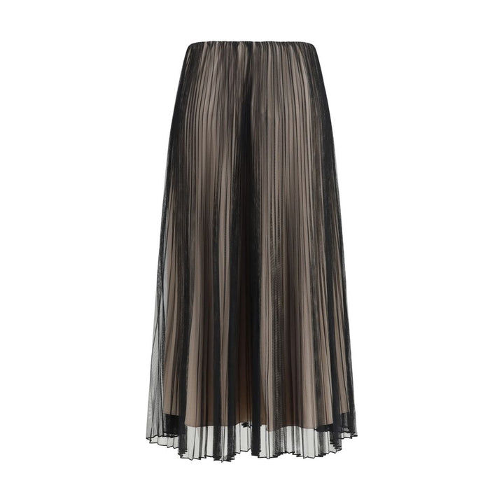Max Mara Black Polyester Long Skirt