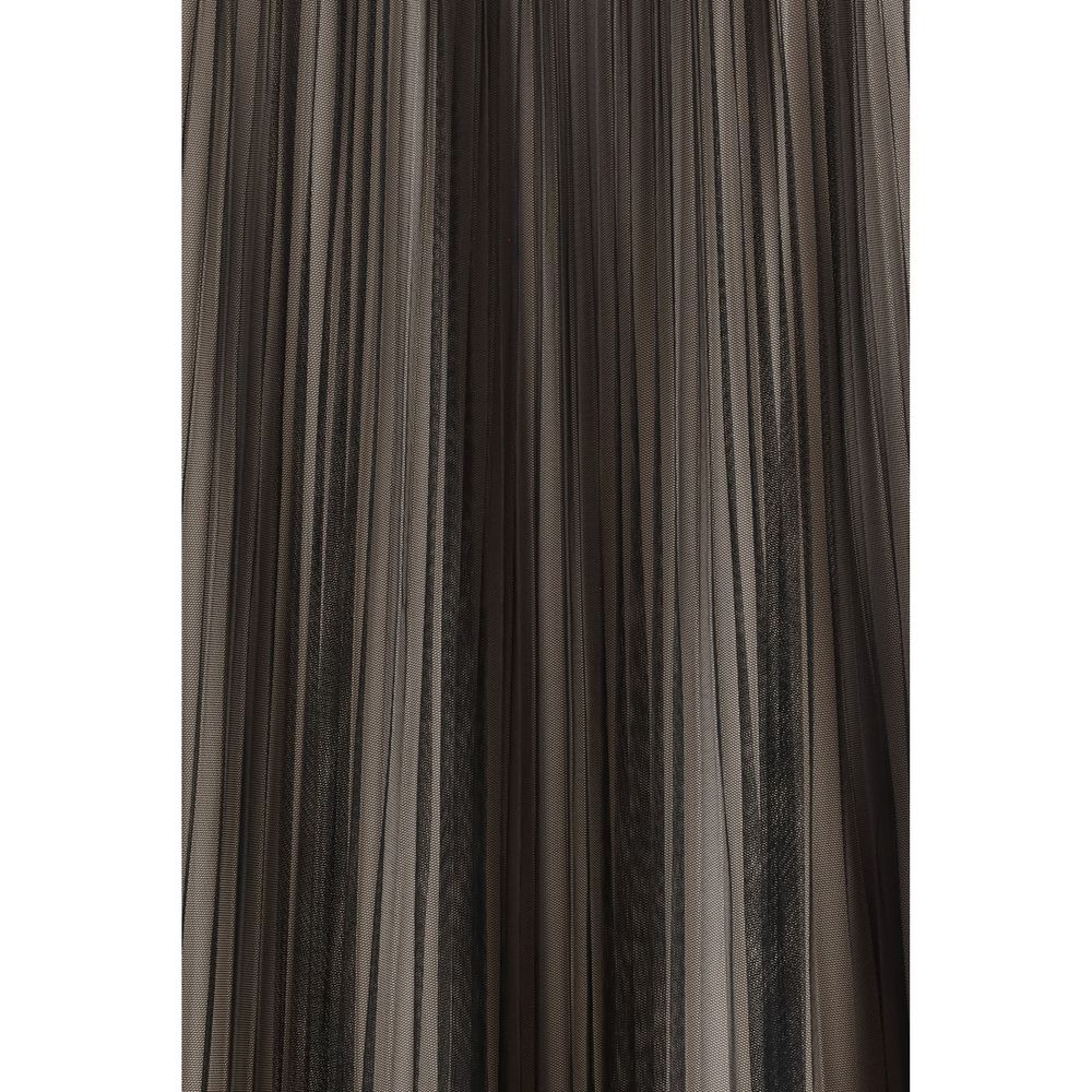 Max Mara Black Polyester Long Skirt