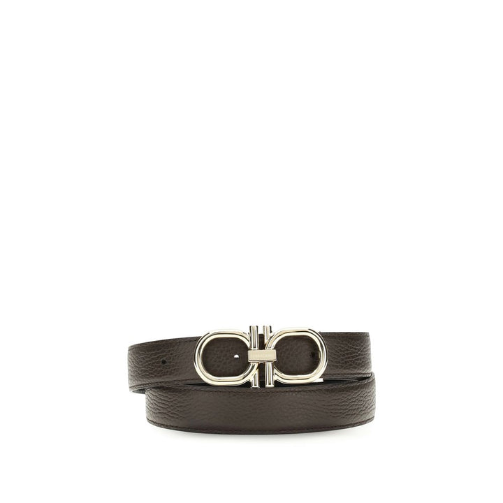 Ferragamo Brown Calf Leather Bos Taurus Regular Belt