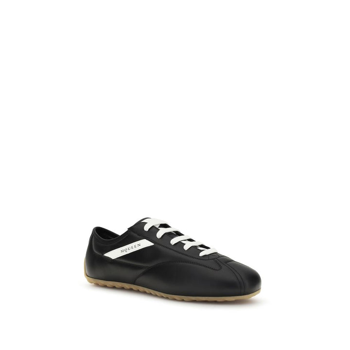 Alexander McQueen Black Calf Leather Bos Taurus Low Top Sneakers