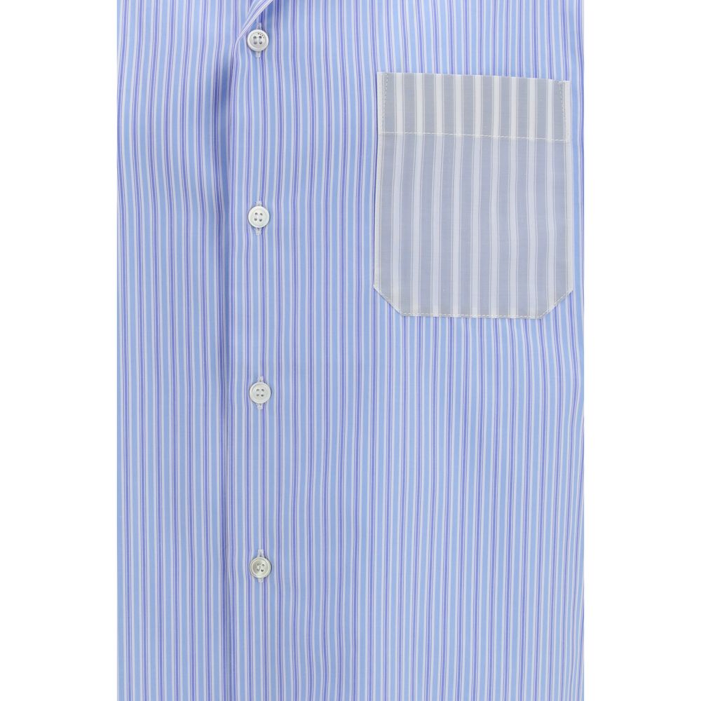Marni Blue Cotton Pattern Shirt