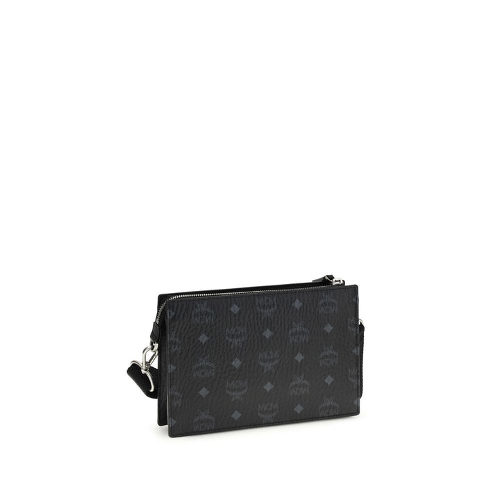 MCM Black Calf Leather Bos Taurus Shoulder Bag