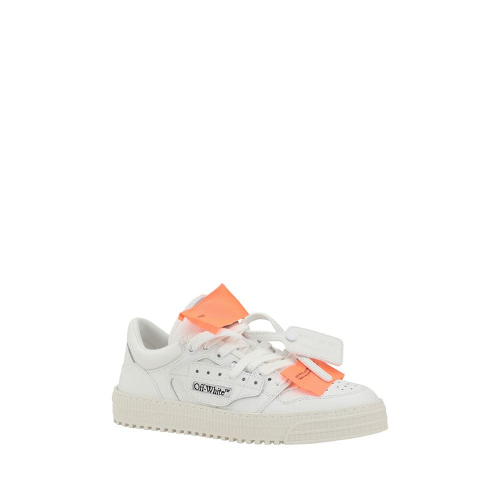Off-White White Calf Leather Bos Taurus Low Top Sneakers