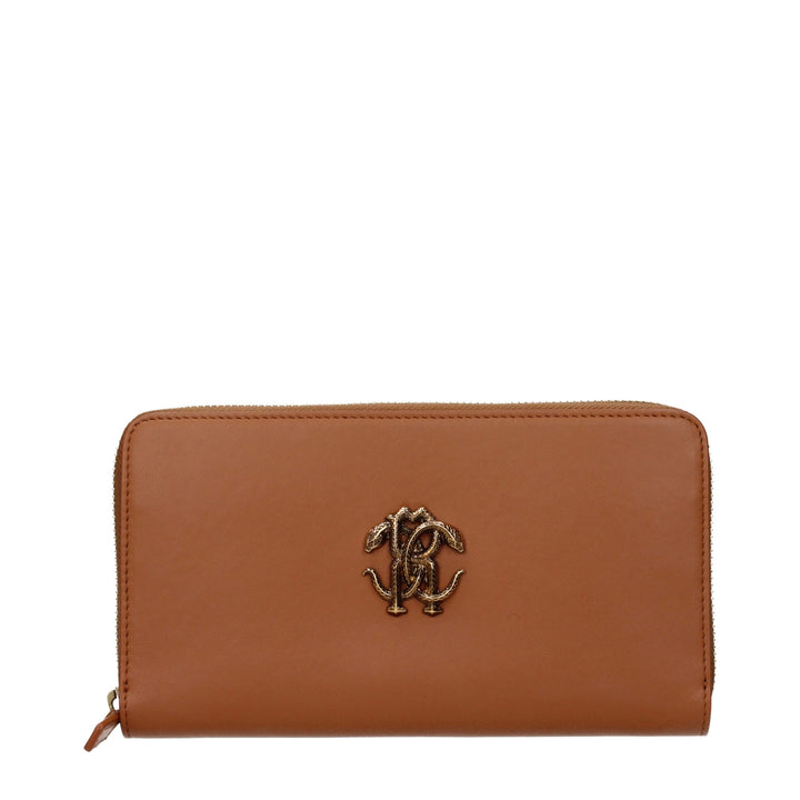 Roberto Cavalli Brown Leather Wallet