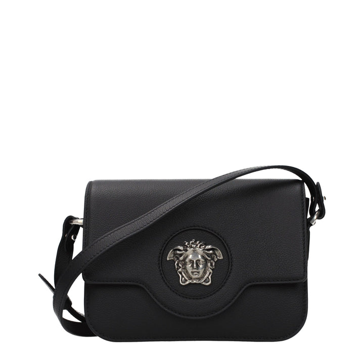 Versace Black Leather Crossbody Bag