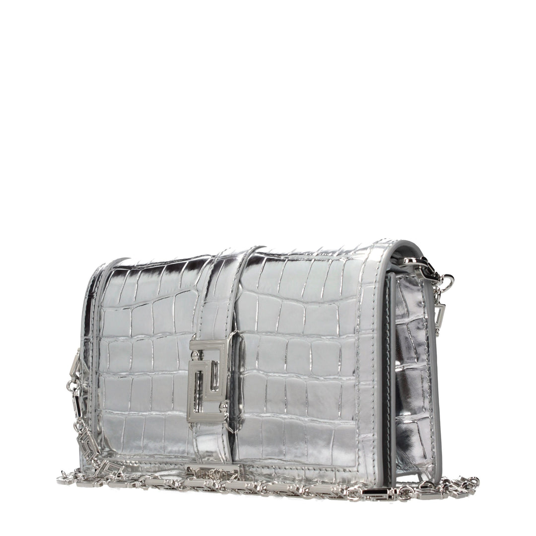 Versace Gray Leather Crossbody Bag