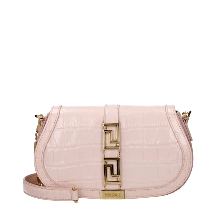 Versace Pink Leather Shoulder Bag