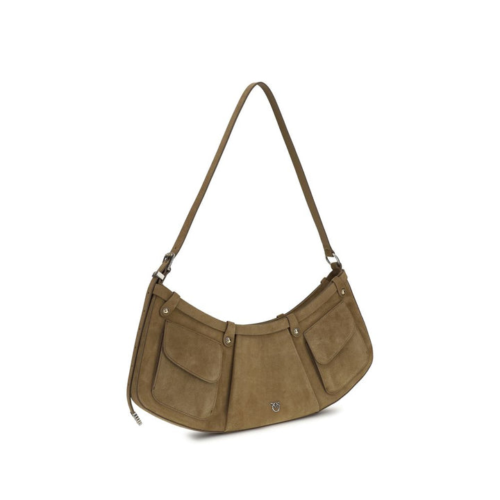 PINKO Beige Calf Leather Bos Taurus Shoulder Bag