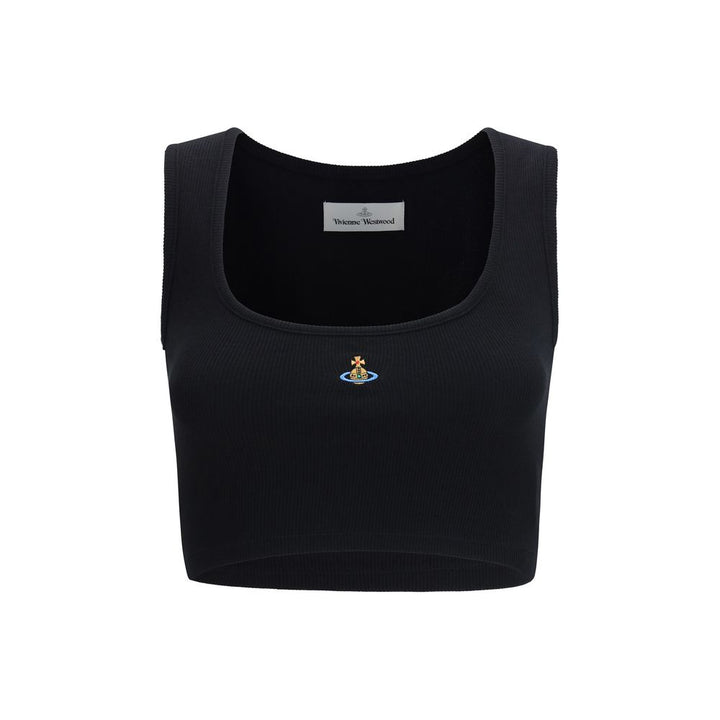Vivienne Westwood Black Cotton Sleeveles T-Shirt