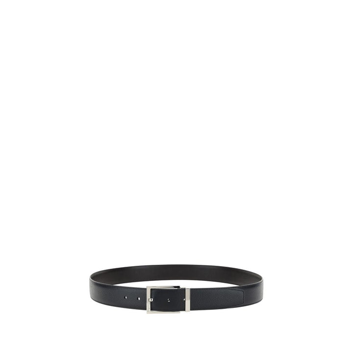 Ferragamo Black Calf Leather Bos Taurus Regular Belt