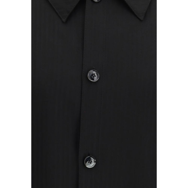 Giorgio Armani Black Viscose Dress Shirt