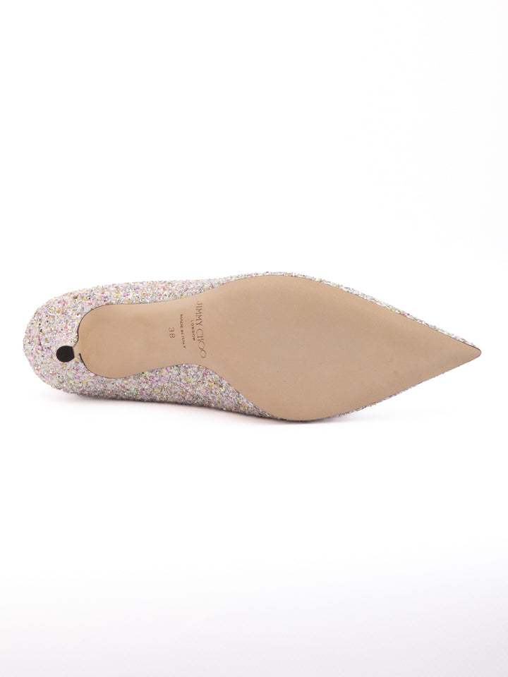 Jimmy Choo Candy Pink Glitter Love 85 Pumps