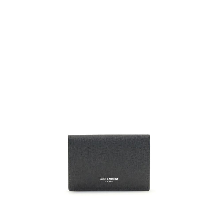 Saint Laurent Black Calf Leather Bos Taurus Wallet