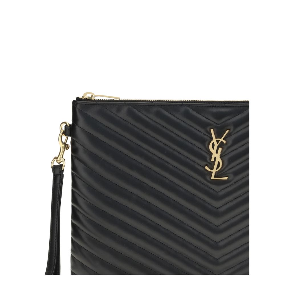 Saint Laurent Black Calf Leather Bos Taurus Accessories