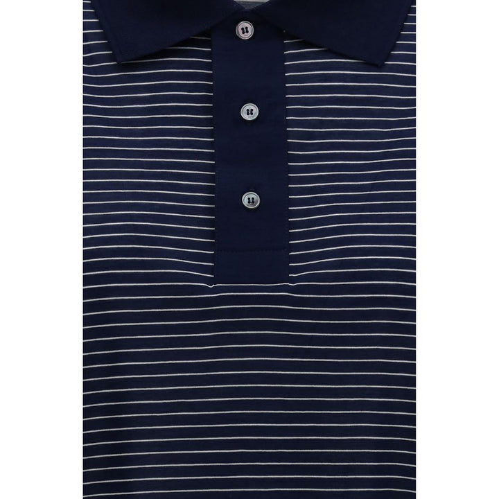 Ami Paris Blue Cotton Polo Shirt