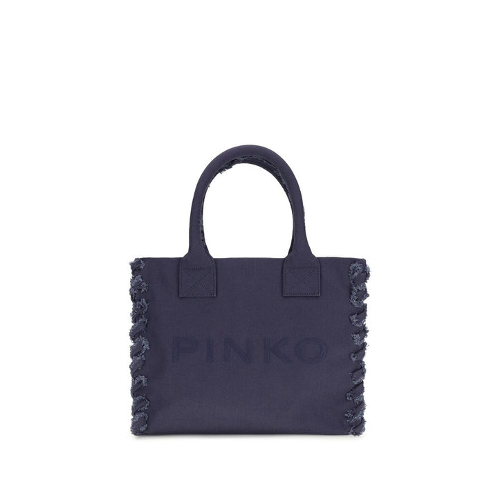 PINKO Blue Cotton Shoulder Bag