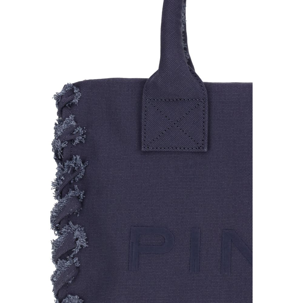 PINKO Blue Cotton Shoulder Bag