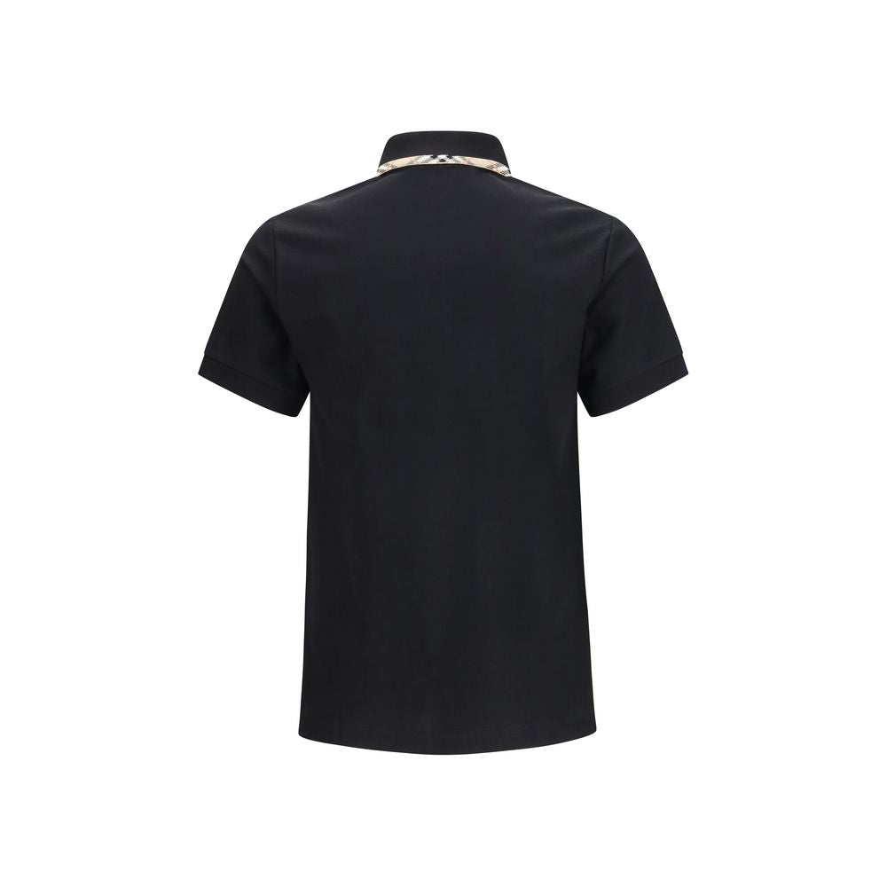 Burberry Black Cotton Polo Shirt