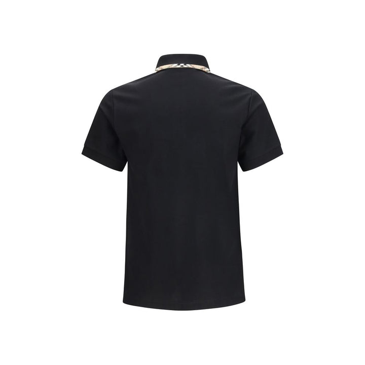 Burberry Black Cotton Polo Shirt