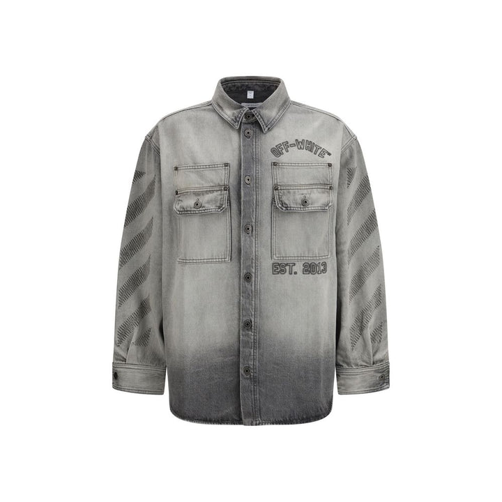 Off-White Gray Denim Shirt