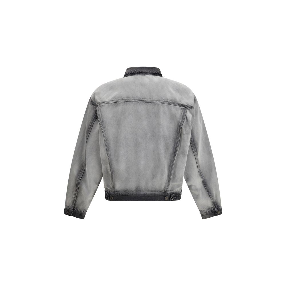 Diesel Gray Cotton Denim Jacket