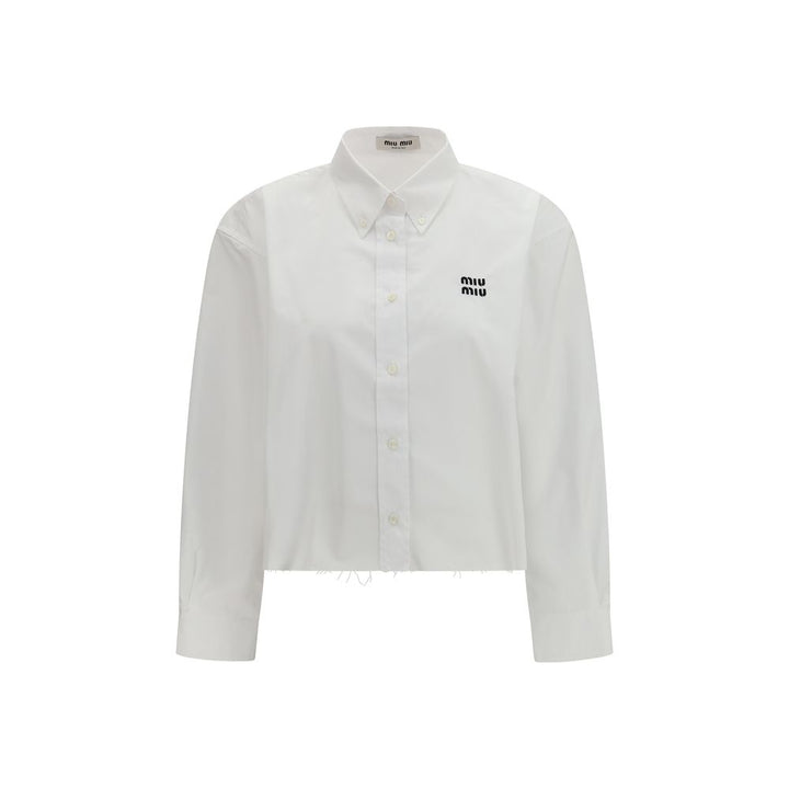 Miu Miu White Cotton Dress Shirt