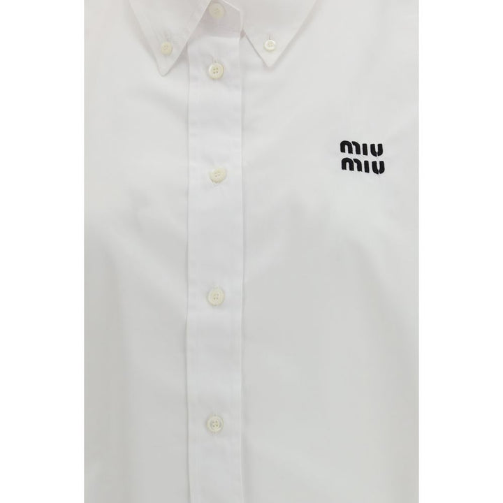 Miu Miu White Cotton Dress Shirt