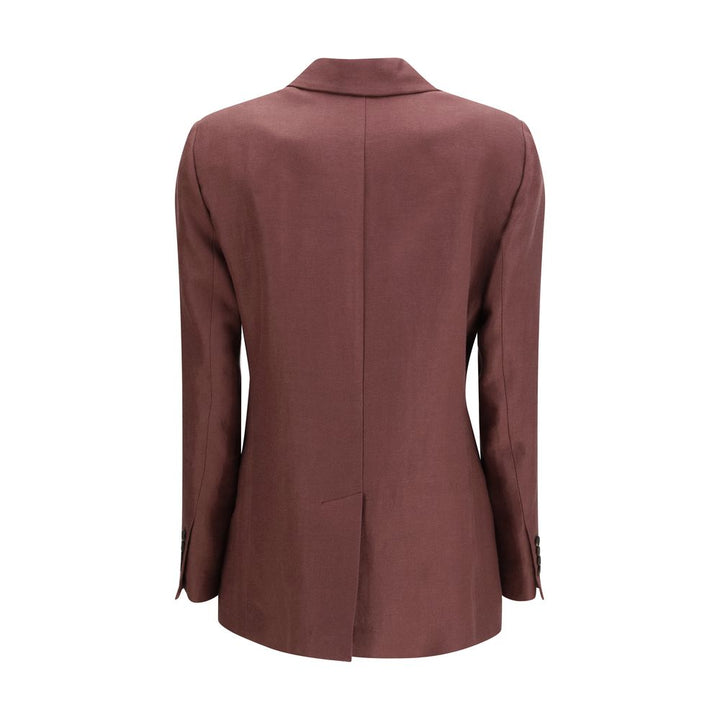 Brunello Cucinelli Bordeaux Viscose Coat