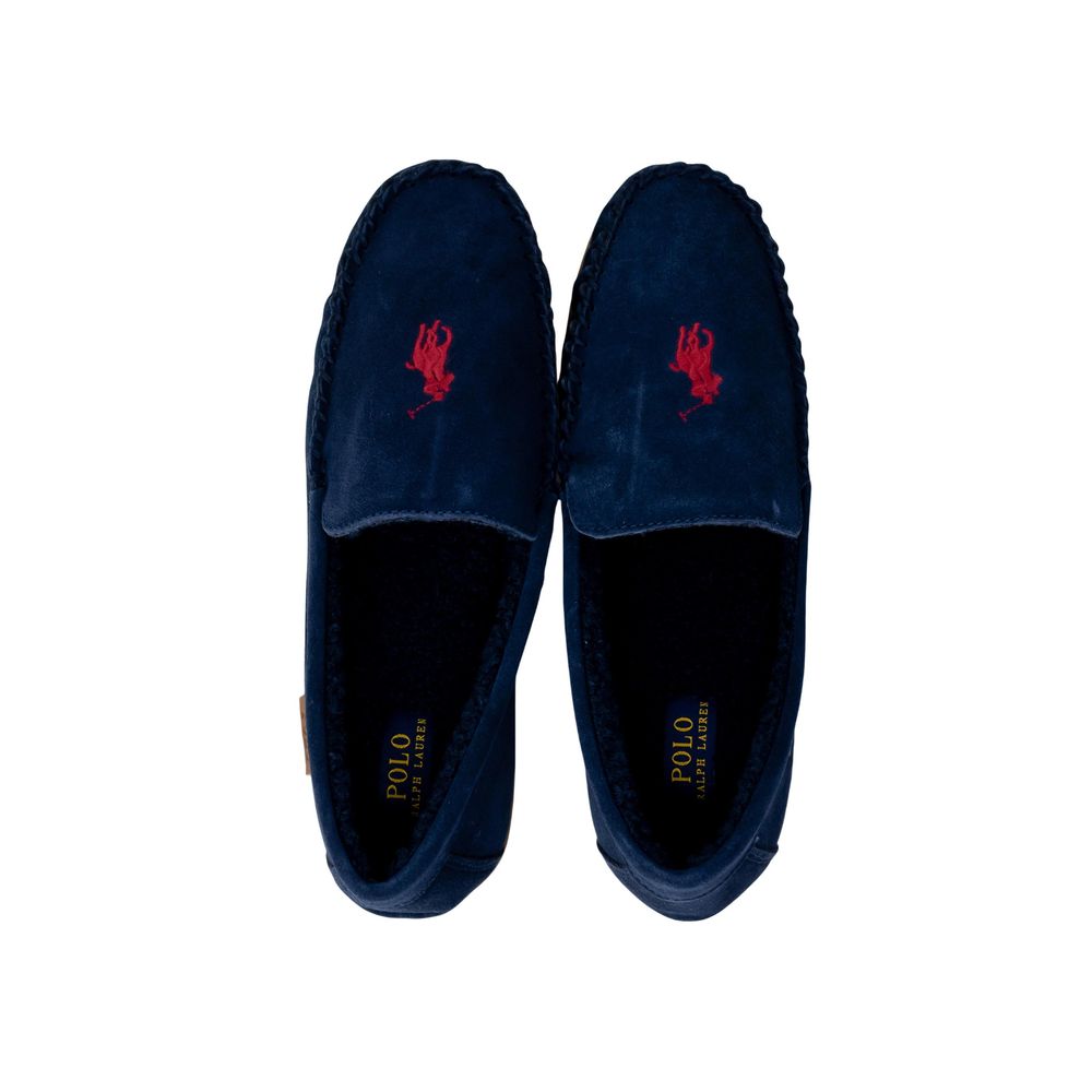 Ralph Lauren Blue Faux Fur Slippers