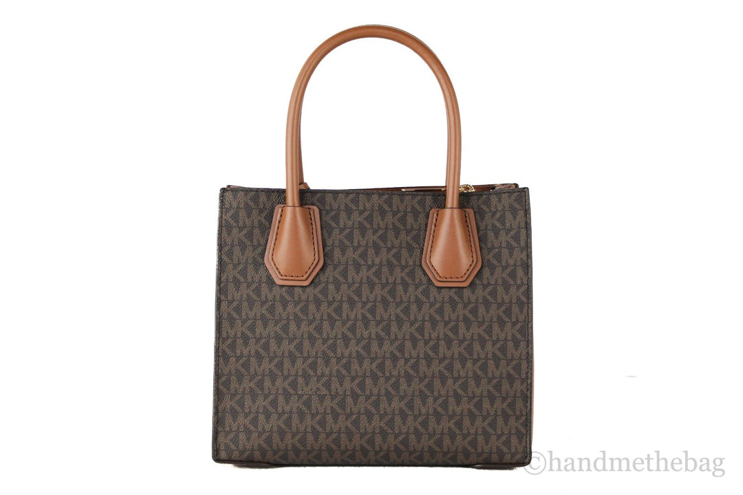 Michael Kors MICHAEL KORS Mercer 35S1GM9M2B Medium Logo And Leather Accordion Crossbody Bag In Brown