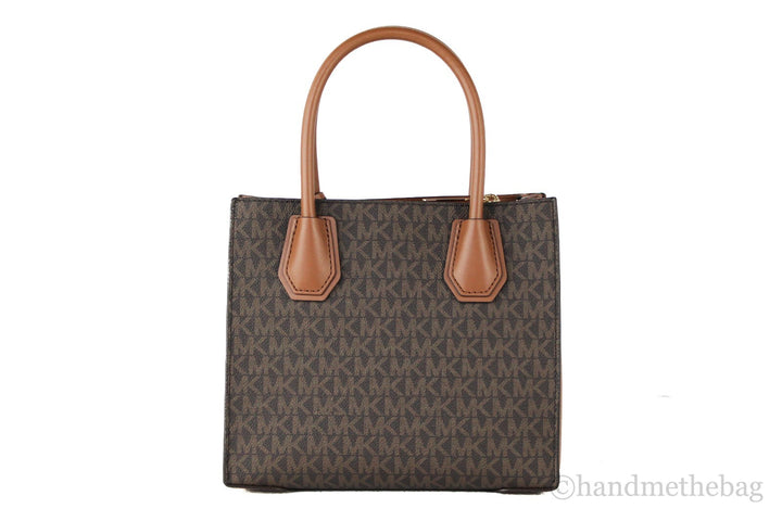 Michael Kors MICHAEL KORS Mercer 35S1GM9M2B Medium Logo And Leather Accordion Crossbody Bag In Brown