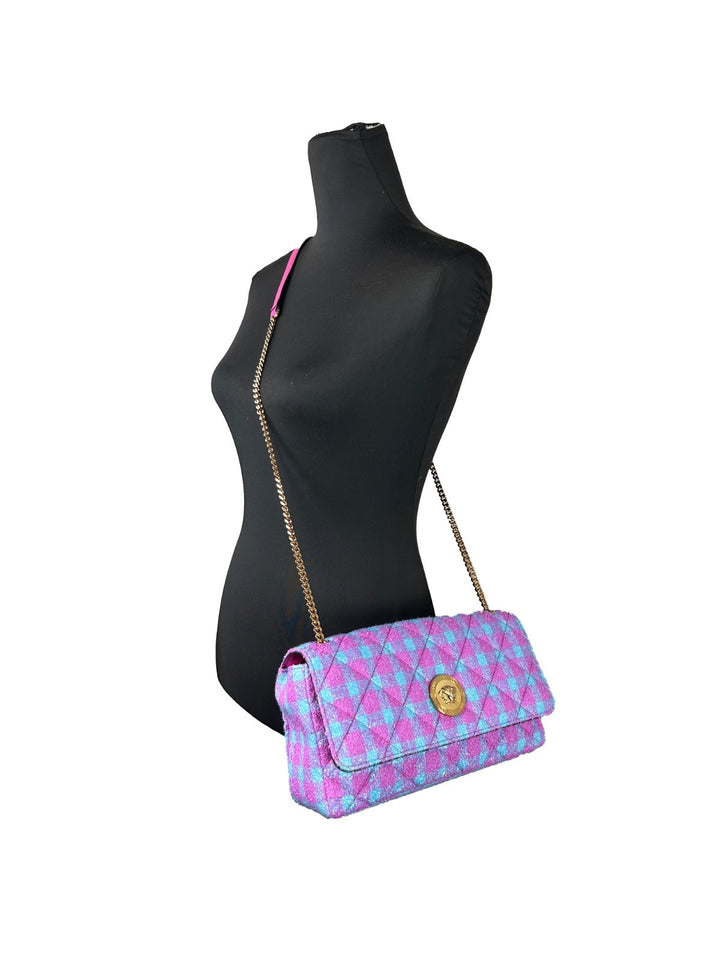 Versace Wool Lurex Medium Shoulder Crossbody Bag