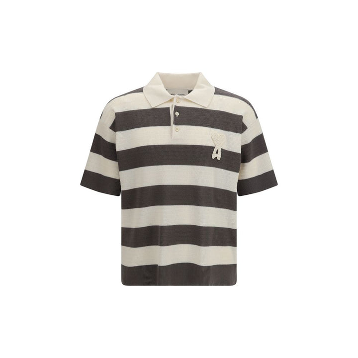 Ami Paris Multicolor Cotton Polo Shirt