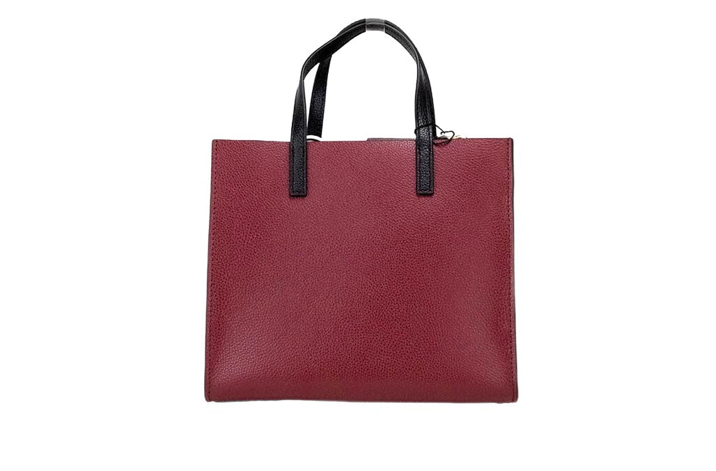 Marc Jacobs Grind Mini Pomegranate Colorblock Leather Tote Crossbody Handbag