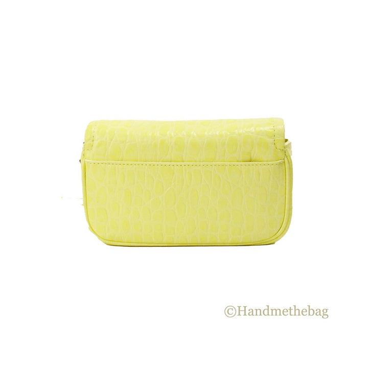 Marc Jacobs The Mini Shoulder Bag Yellow Embossed Leather Crossbody Bag