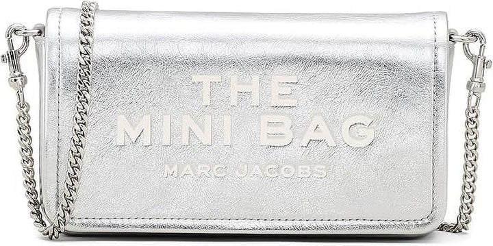 Marc Jacobs The Metallic Leather Chain Mini Bag - Silver