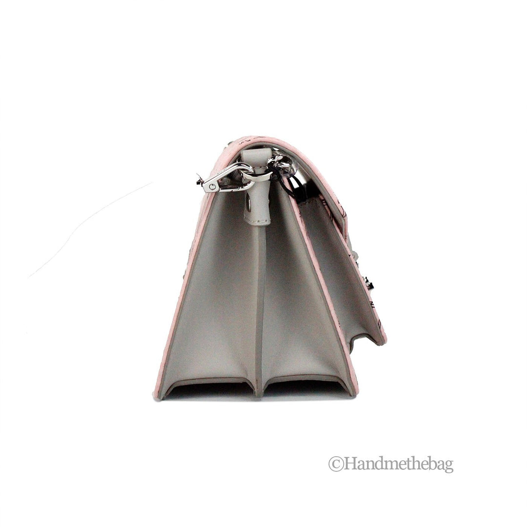 MCM Signature Patricia Leather Mini Flap Lock Crossbody Bag