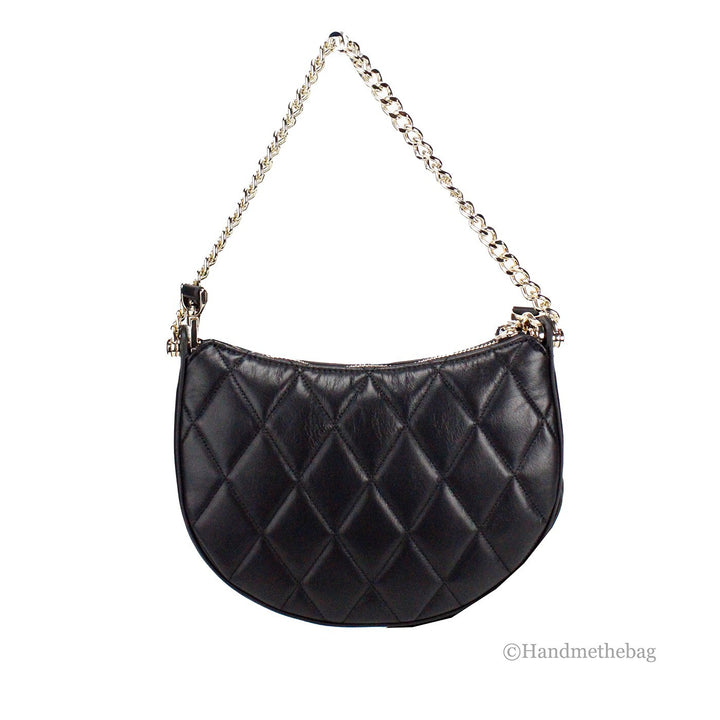 Kate Spade Carey Small Black Quilted Leather Zip Top Crossbody Bag