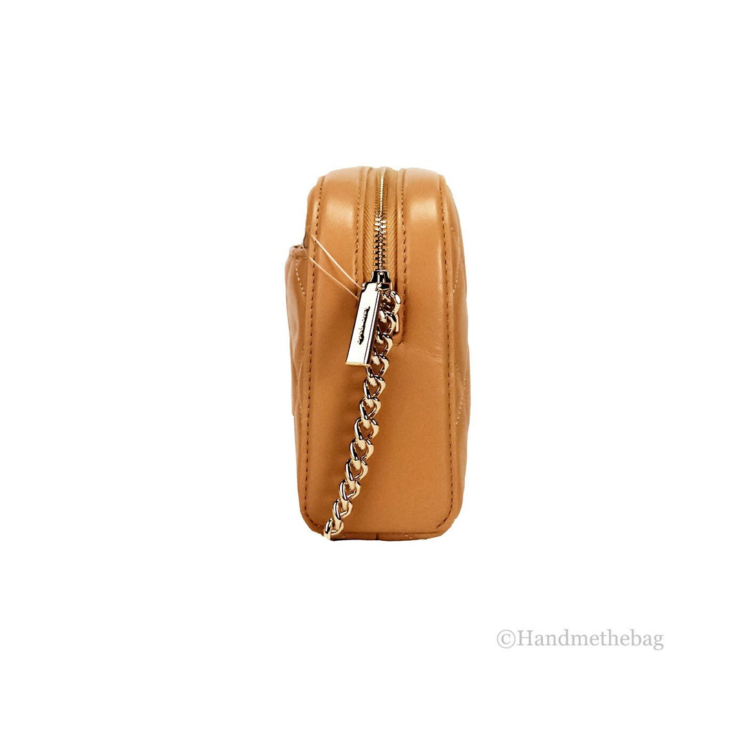 Kate Spade Carey Mini Tiramisu Quilted Smooth Leather Camera Crossbody Bag