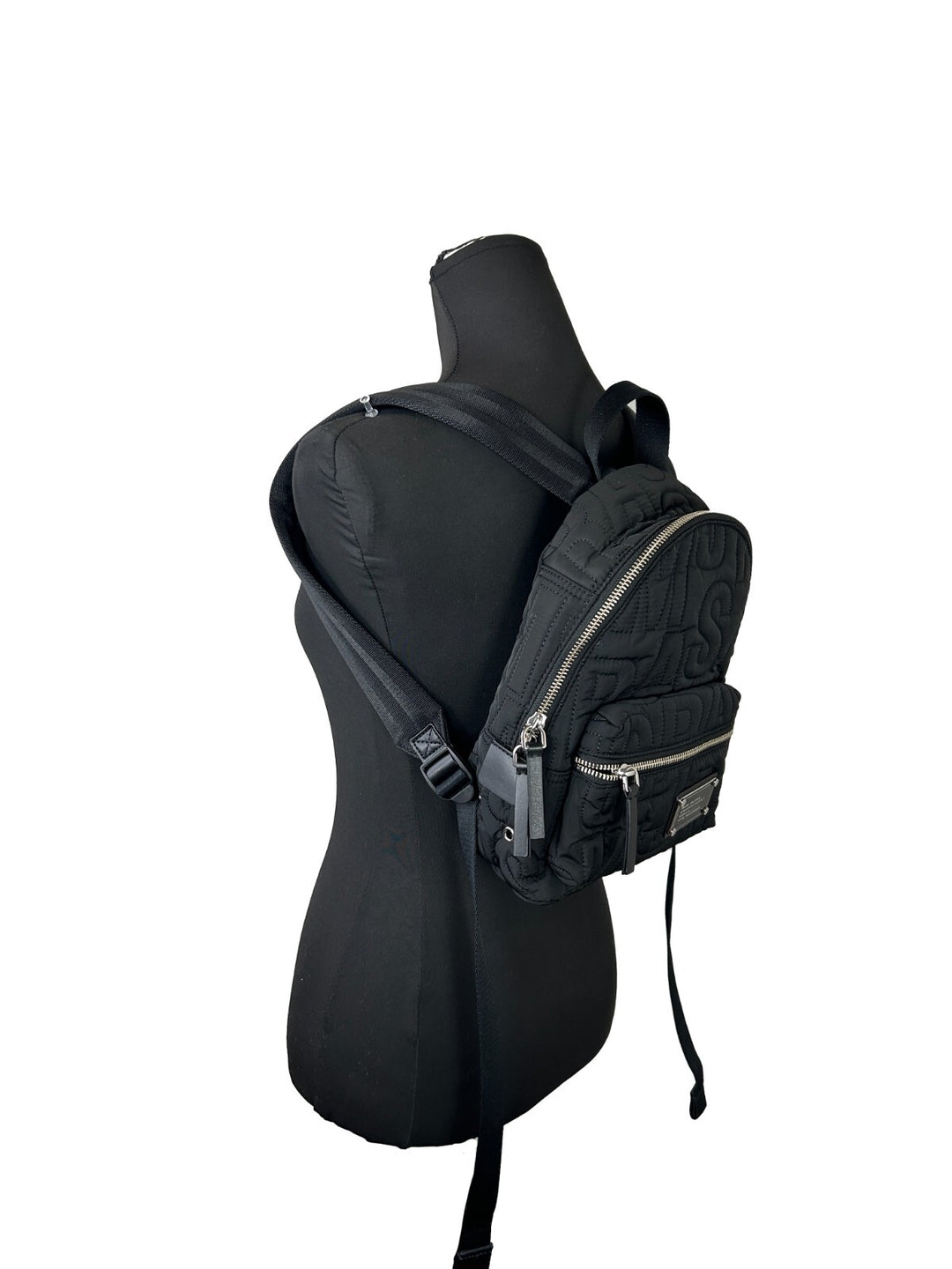 Marc Jacobs Small Black Quilted Backpack Bookbag