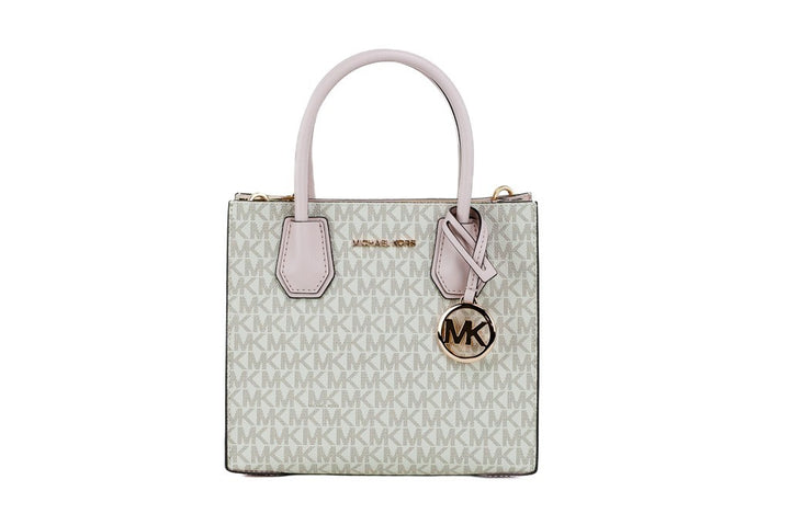 Michael Kors MICHAEL KORS Mercer 35S1GM9M2B Medium Logo And Leather Accordion Crossbody Bag In Powder Blush Multi