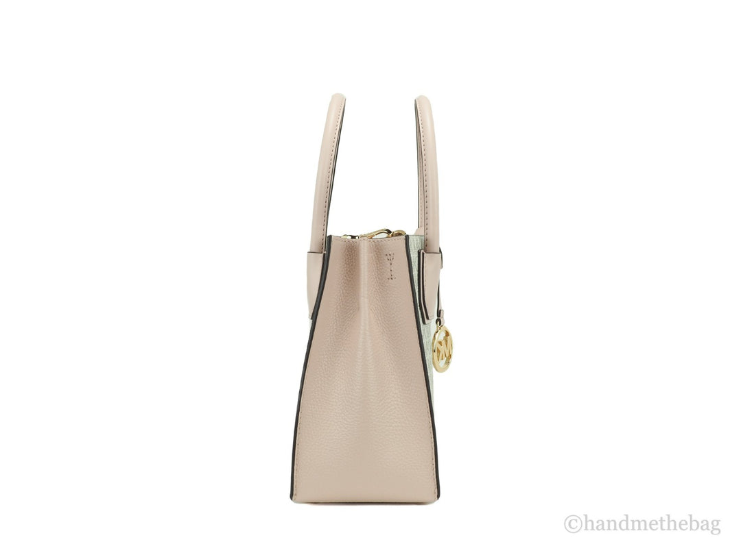 Michael Kors MICHAEL KORS Mercer 35S1GM9M2B Medium Logo And Leather Accordion Crossbody Bag In Powder Blush Multi