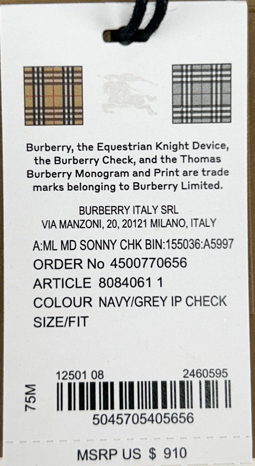 Burberry Medium Check Sonny Fanny Belt Bag