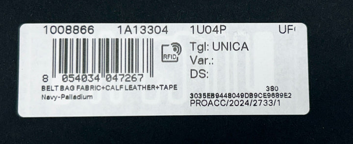 Versace Medusa Navy Nylon Belt Bag Waist Fanny Pack Purse