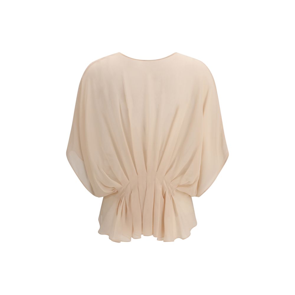 Max Mara Multicolor Silk Dress Shirt