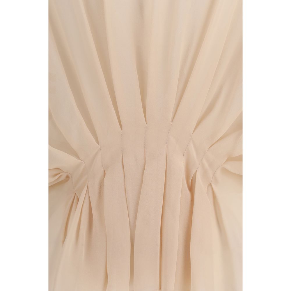 Max Mara Multicolor Silk Dress Shirt