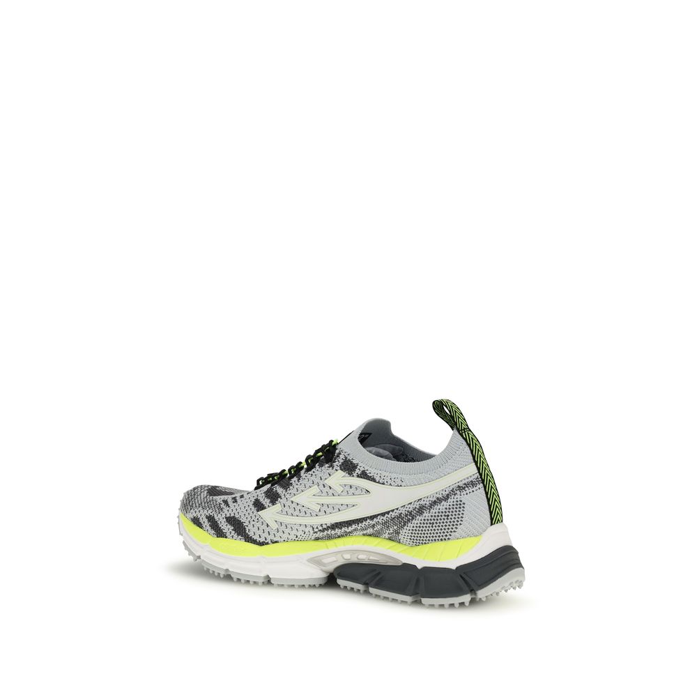 Off-White Multicolor Polyester Athletic Sneakers