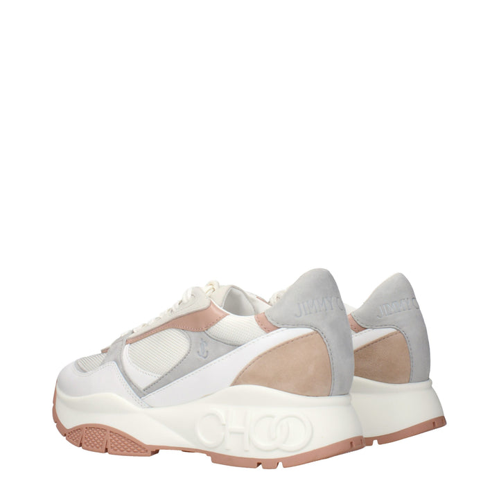 Jimmy Choo White Fabric Sneakers