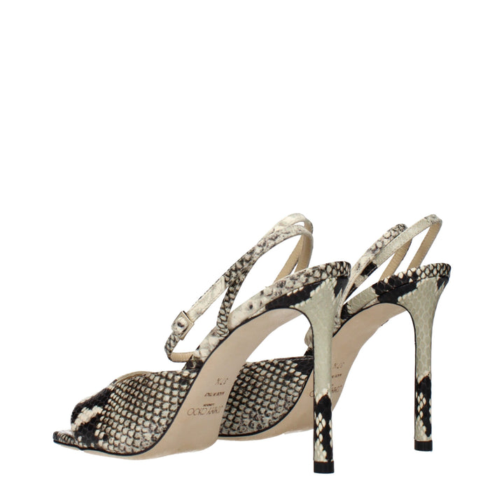 Jimmy Choo Multicolor Leather Stiletto Heel Sandals